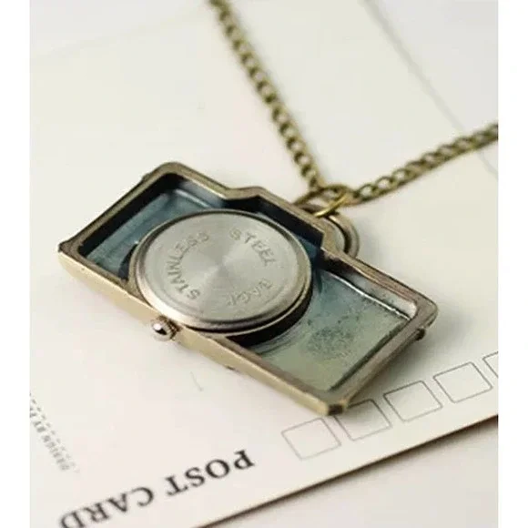 Camera Watch Necklace NEW Pocket Watch Vintage Photographer Gift - Picture 5 of 5